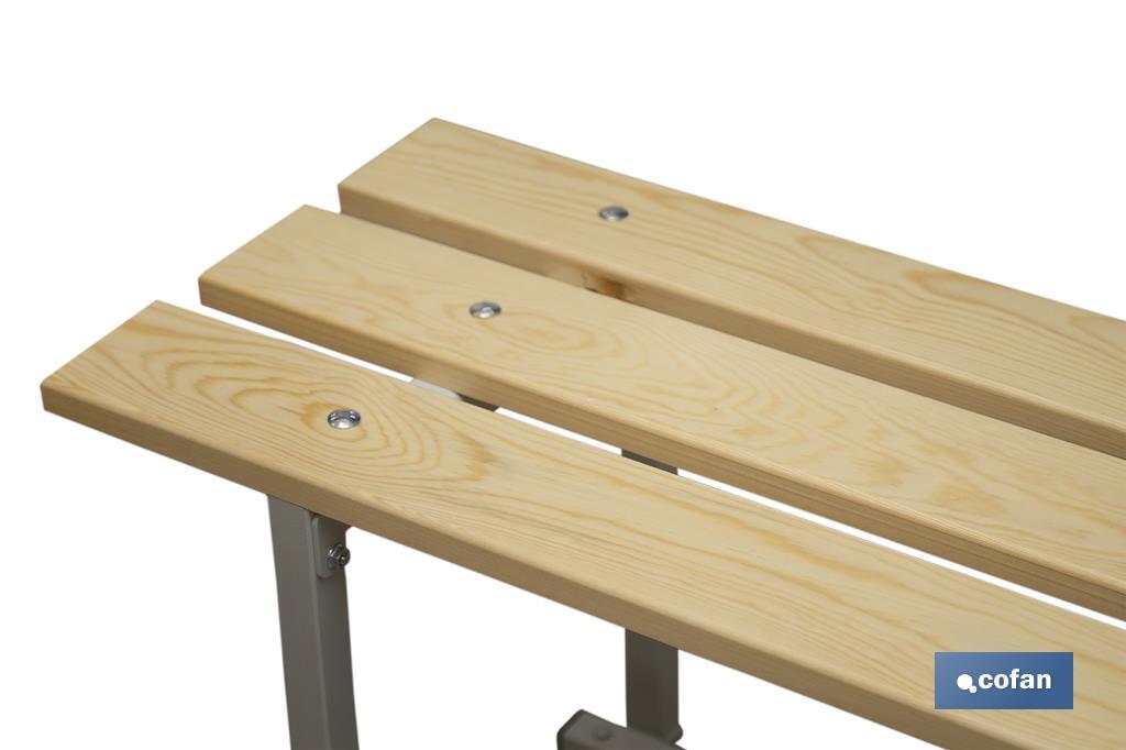BANCO DE VESTUARIO MADERA L-1000 MM