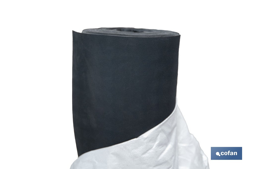 SUELO DE CAUCHO NEGRO CÍRCULOS 3 MM 1,00 X 10 M