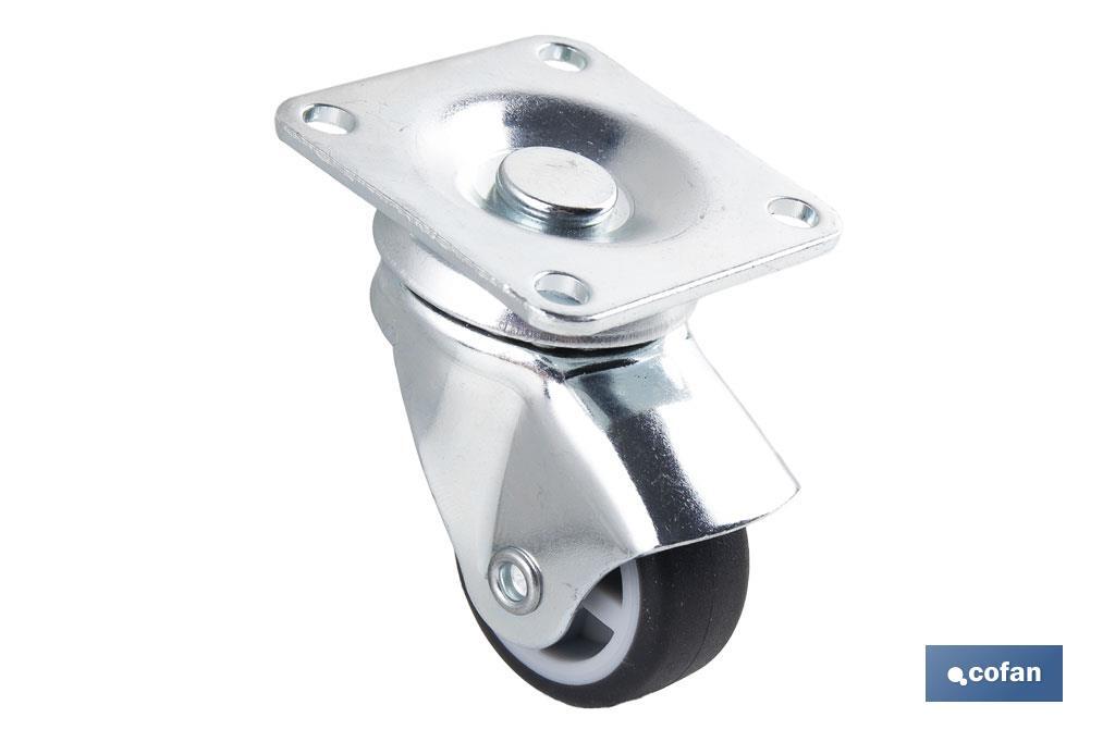 RUEDA GOMA/GRIS PLACA Ø30X18MM Venta unitaria