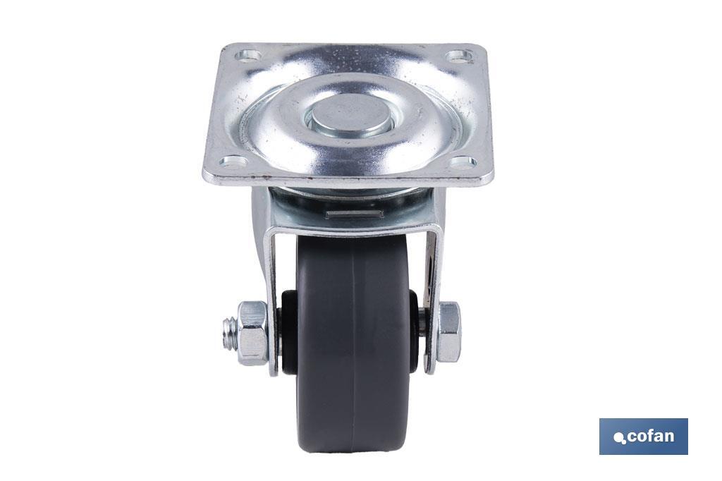 RUEDA GOMA/GRIS PLACA Ø40X18MM Venta unitaria