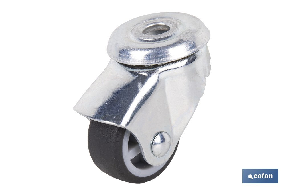 RUEDA GOMA/GRIS PASANTE Ø30X18MM Venta unitaria