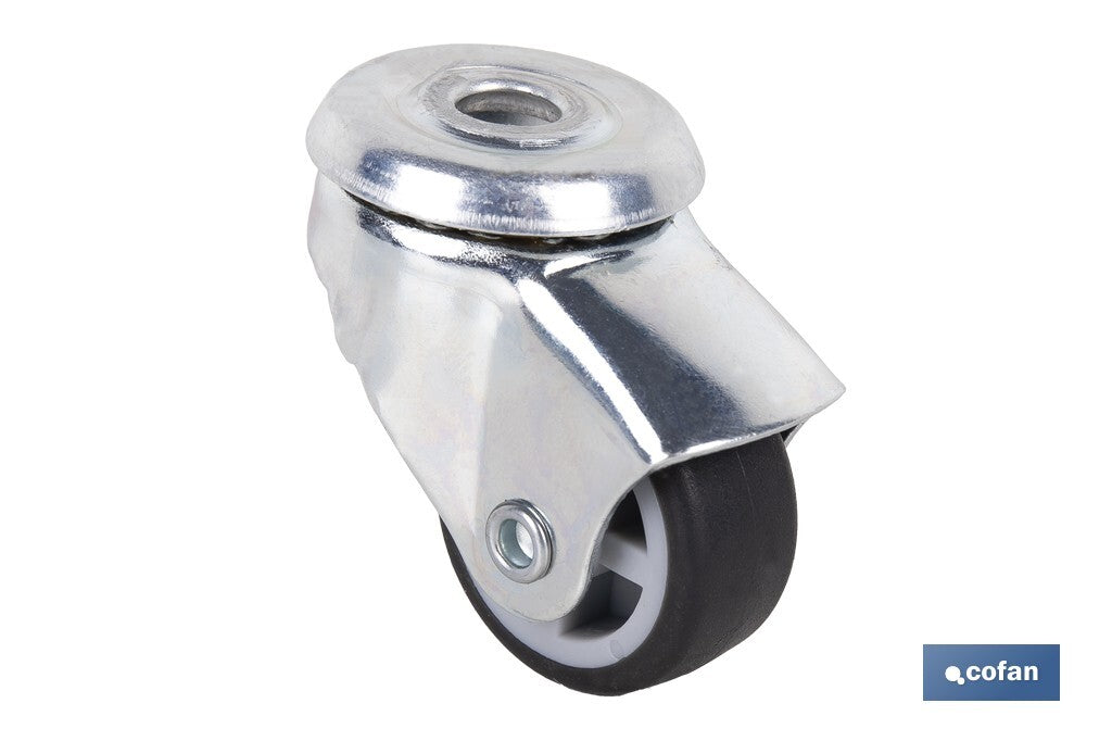 RUEDA GOMA/GRIS PASANTE Ø30X18MM Venta unitaria