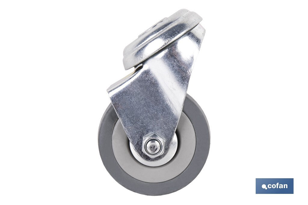 RUEDA GOMA/GRIS PASANTE Ø50X18MM Venta unitaria