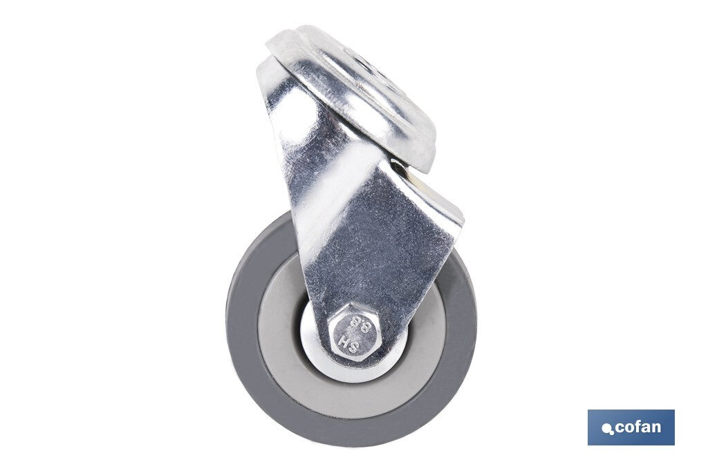 RUEDA GOMA/GRIS PASANTE Ø50X18MM Venta unitaria
