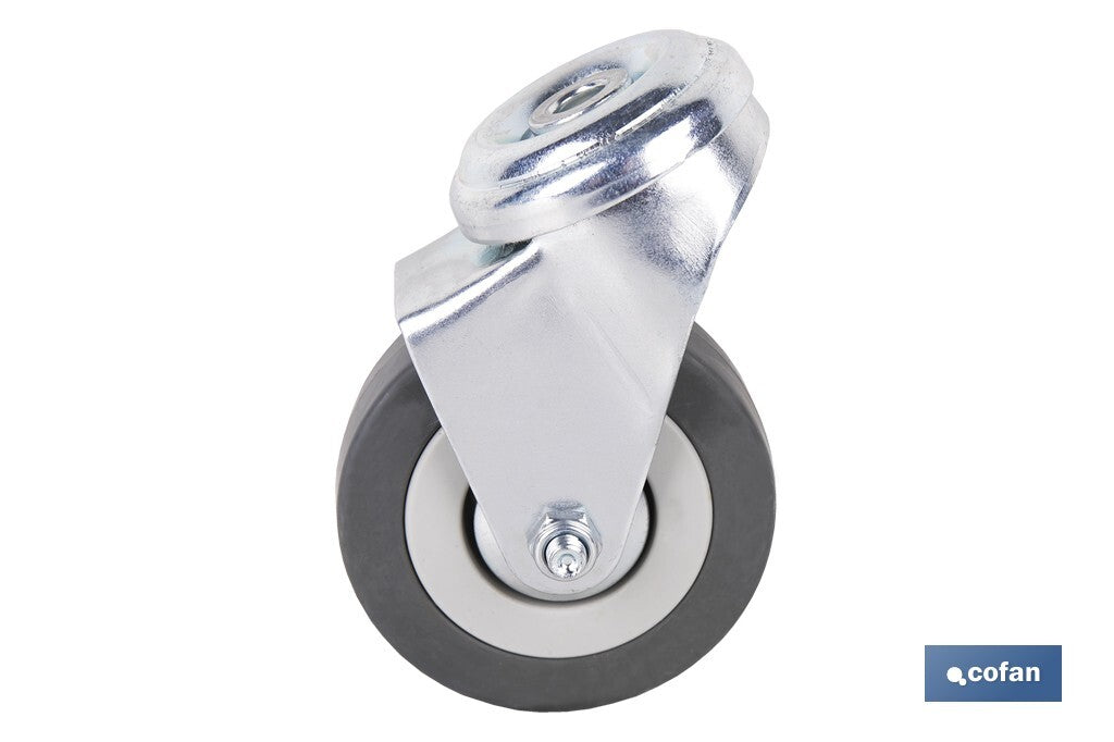 RUEDA GOMA/GRIS PASANTE Ø60X22MM Venta unitaria