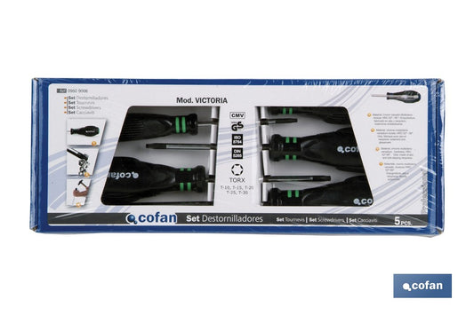 SET DESTORNILLADOR 5 PCS. TORX