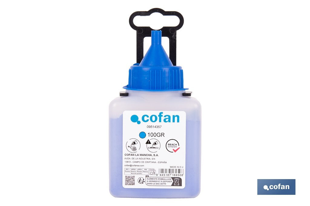FRASCO DE POLVO AZUL 100 GRS