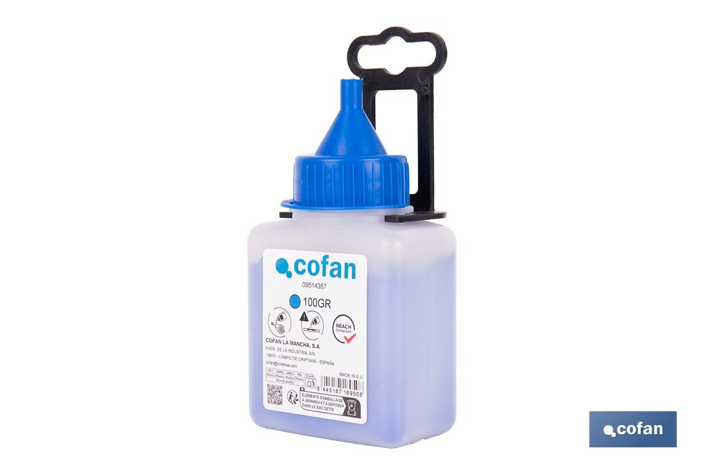 FRASCO DE POLVO AZUL 100 GRS