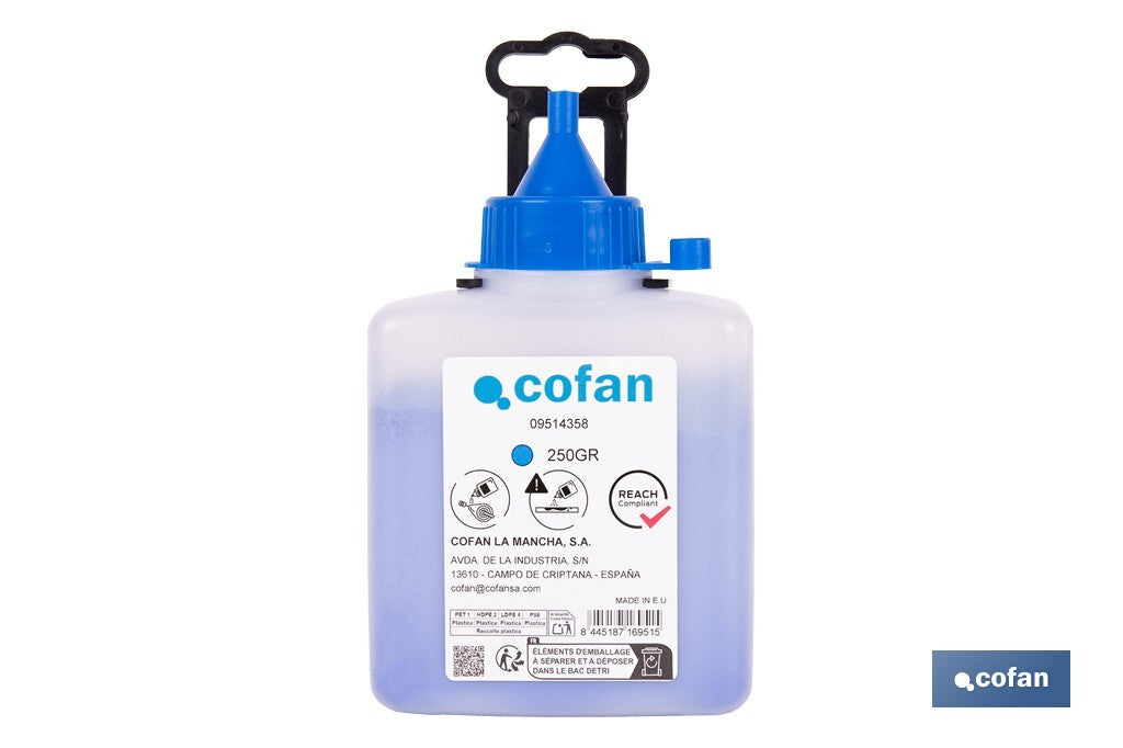 FRASCO DE POLVO AZUL 250 GRS