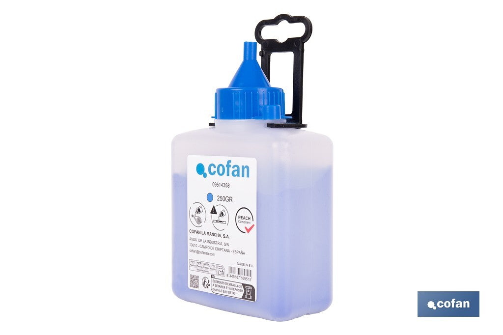 FRASCO DE POLVO AZUL 250 GRS