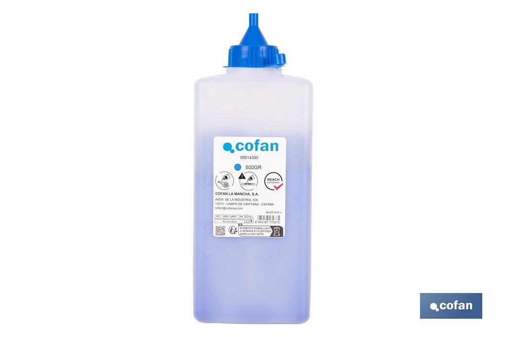 FRASCO DE POLVO AZUL 500 GRS