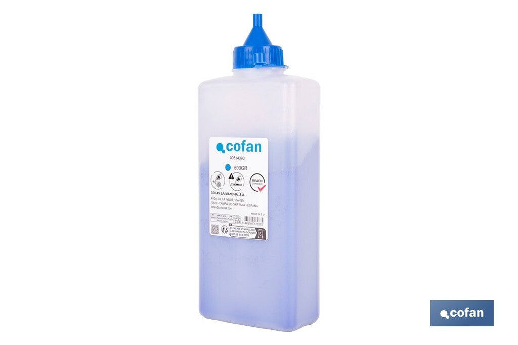 FRASCO DE POLVO AZUL 500 GRS