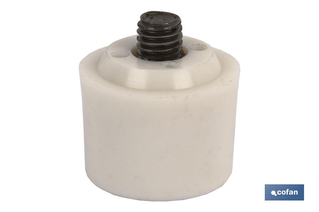 CABEZAL MARTILLO DE PU NEGRO Ø28 MM