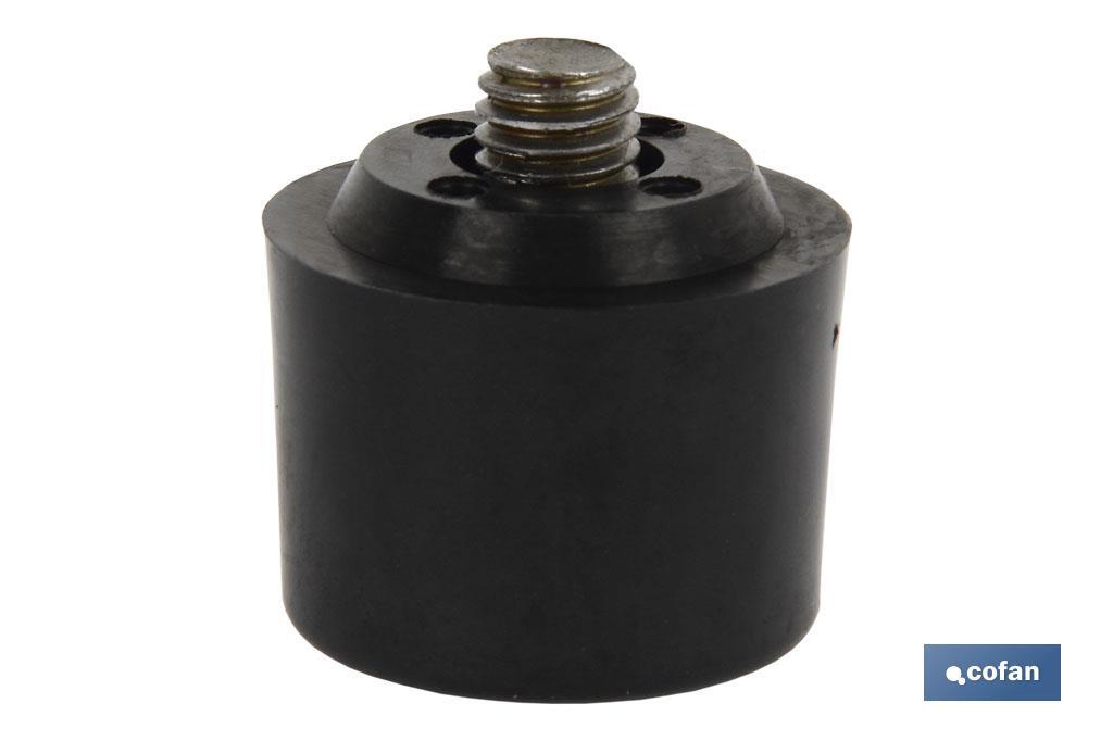 CABEZAL MARTILLO DE PU NEGRO Ø45 MM