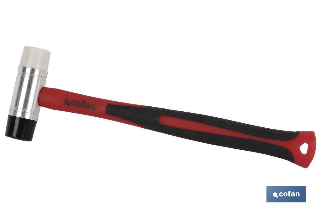 MARTILLO NYLON/PU Ø35 MM CON MANGO FIBRA