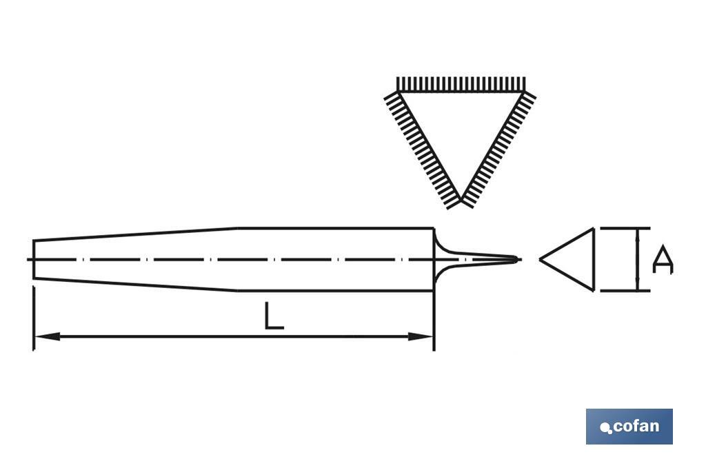 LIMA TRIANGULAR 100mm GR-22 ENTREFINA