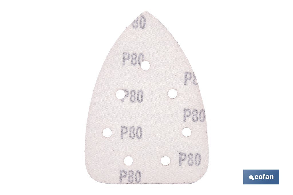 HOJA DE LIJADO LIJADORA MOUSE 7 AGUJEROS 100 X 140 MM G 80
