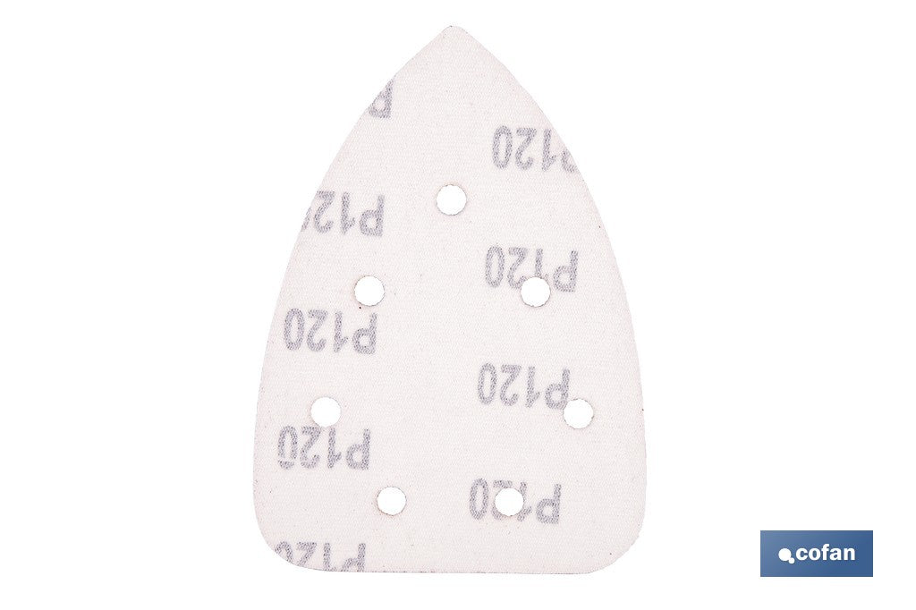 HOJA DE LIJADO LIJADORA MOUSE 7 AGUJEROS 100 X 140 MM G 120