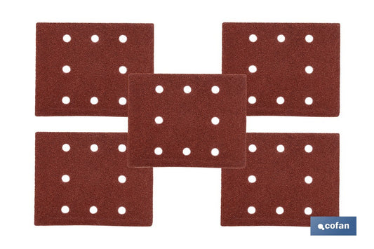 HOJA DE LIJADO LIJADORA ORBITAL 8 AGUJEROS 114 X 140 MM G 80