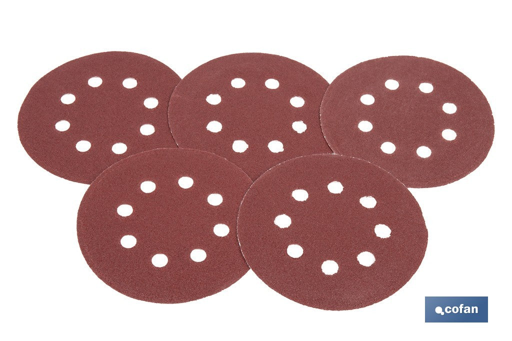 HOJA DE LIJADO LIJADORA ORBITAL 8 AGUJEROS Ø125 MM G 80