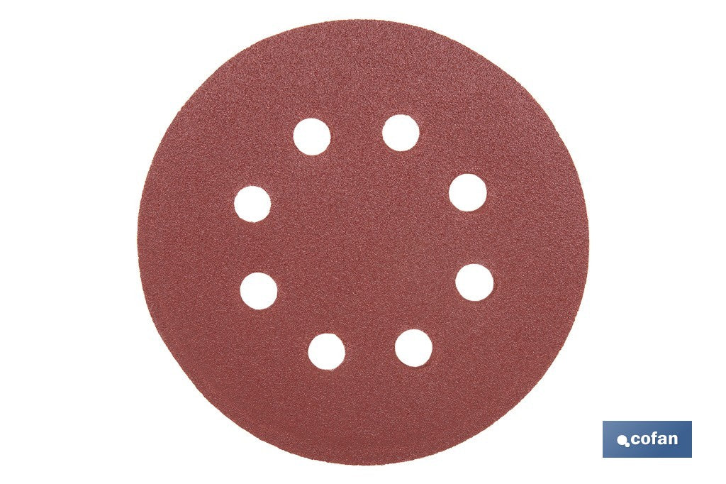 HOJA DE LIJADO LIJADORA ORBITAL 8 AGUJEROS Ø125 MM G 120
