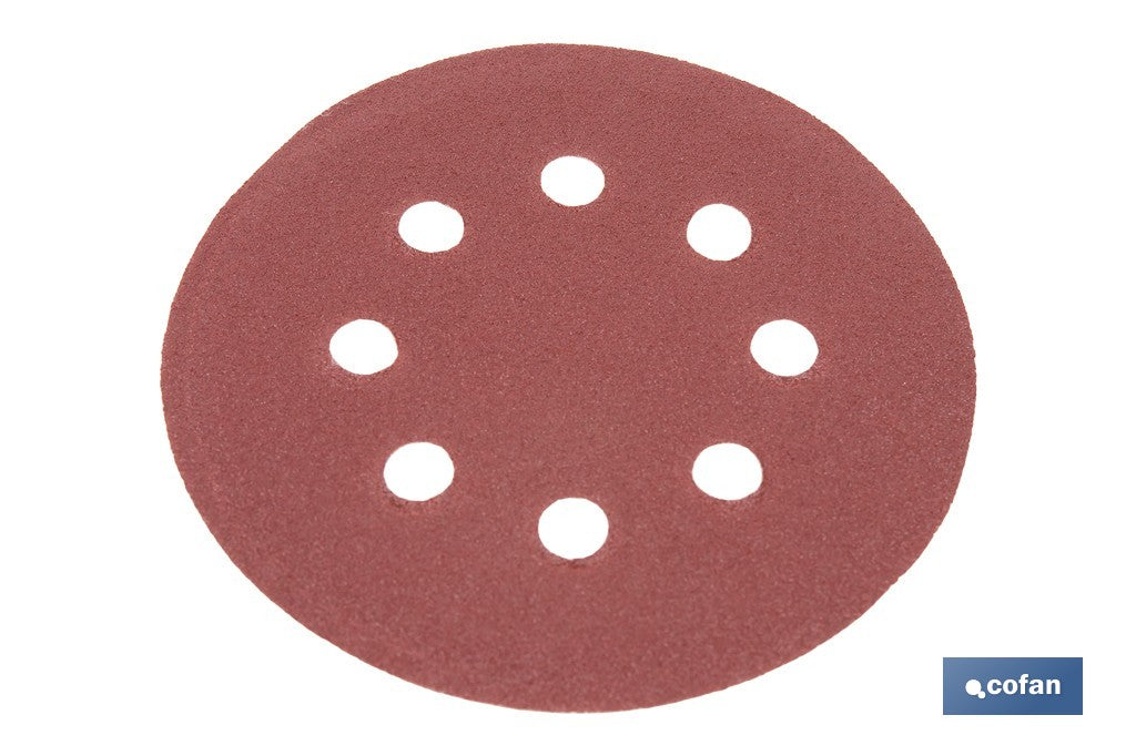 HOJA DE LIJADO LIJADORA ORBITAL 8 AGUJEROS Ø125 MM G 120