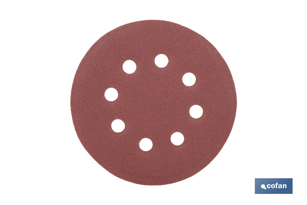 HOJA DE LIJADO LIJADORA ORBITAL 8 AGUJEROS Ø125 MM G 180