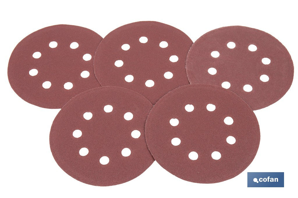 HOJA DE LIJADO LIJADORA ORBITAL 8 AGUJEROS Ø125 MM G 180