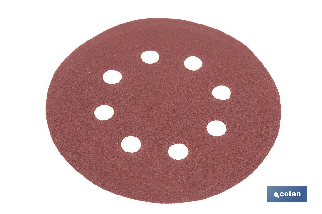 HOJA DE LIJADO LIJADORA ORBITAL 8 AGUJEROS Ø125 MM G 180