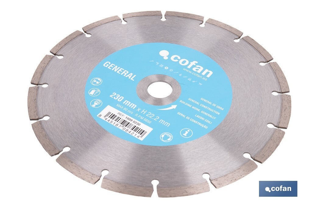 DISCO DIAM. UNIVERSAL BASICO 230 MM.