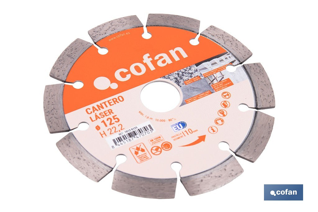 DISCO DIAMANTE MODELO CANTERO 125MM.