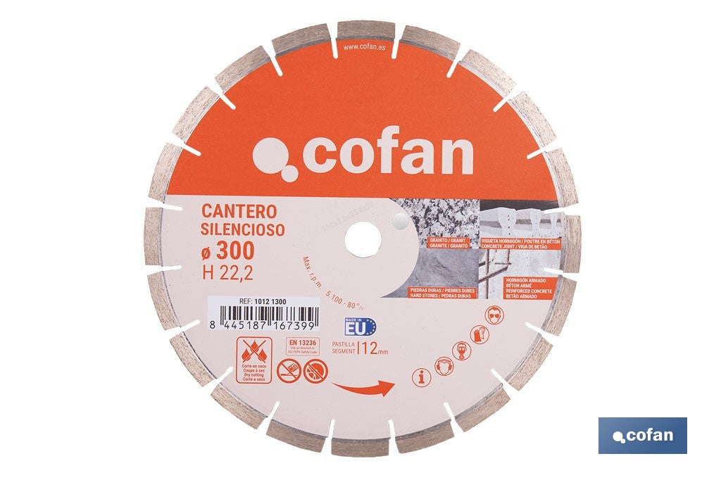 DISCO DIAMANTE CANTERO SILENCIOSO 300MM
