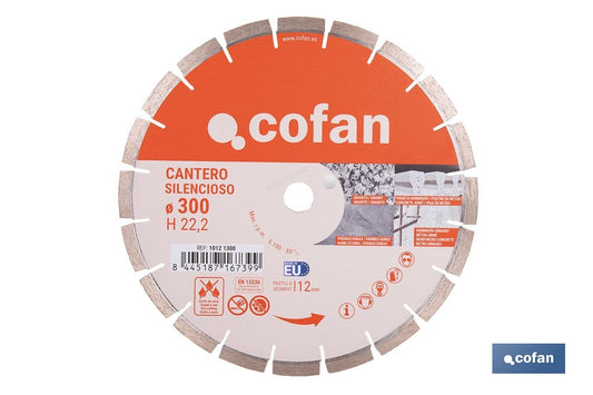 DISCO DIAMANTE CANTERO SILENCIOSO 300MM