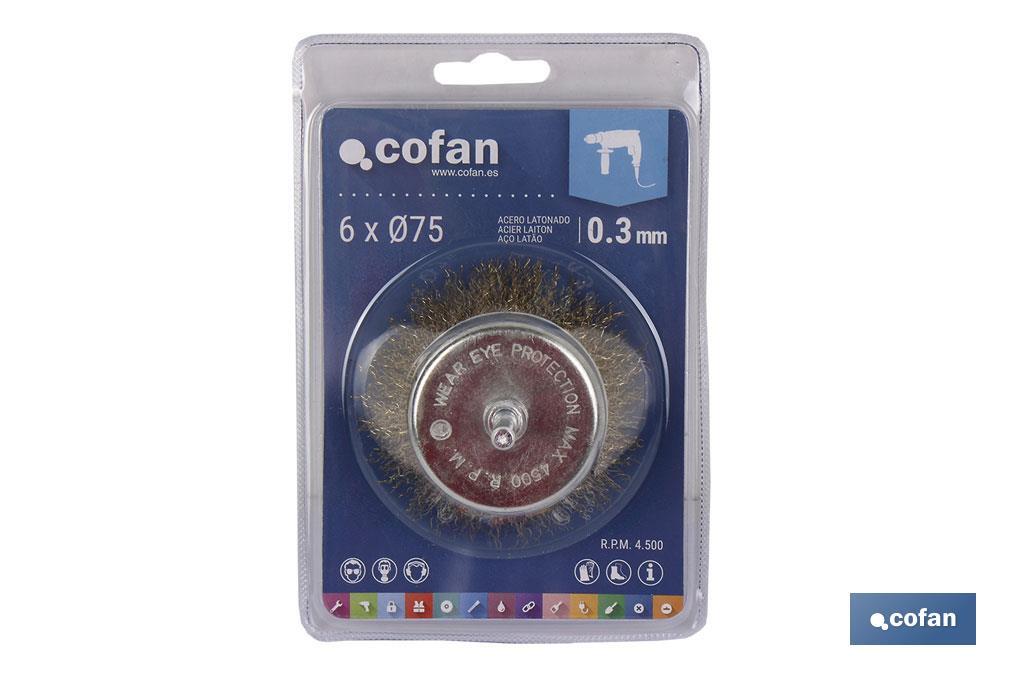 CEPILLO COPA ONDULADO 6xØ50 A.LATONADO 0.3mm