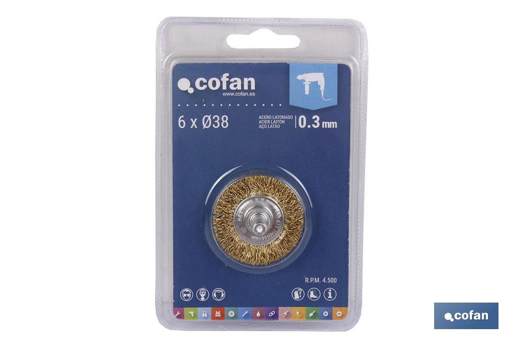 CEPILLO CIRCULAR ONDULADO 6xØ50 A.LATONADO 0.3mm