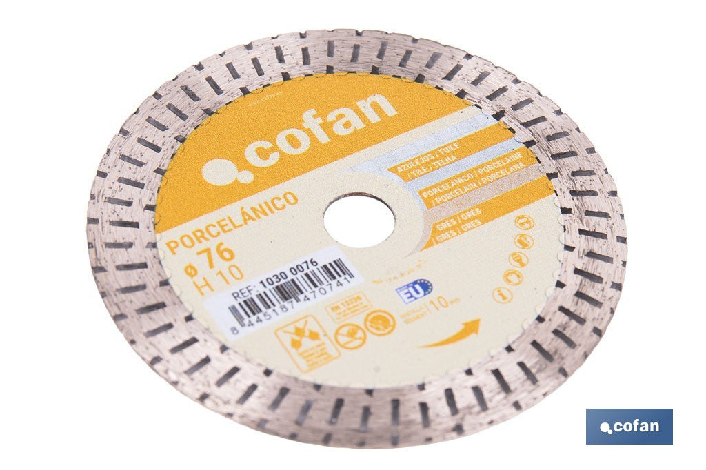 DISCO DIAM. PORCELANICO 76MM H10