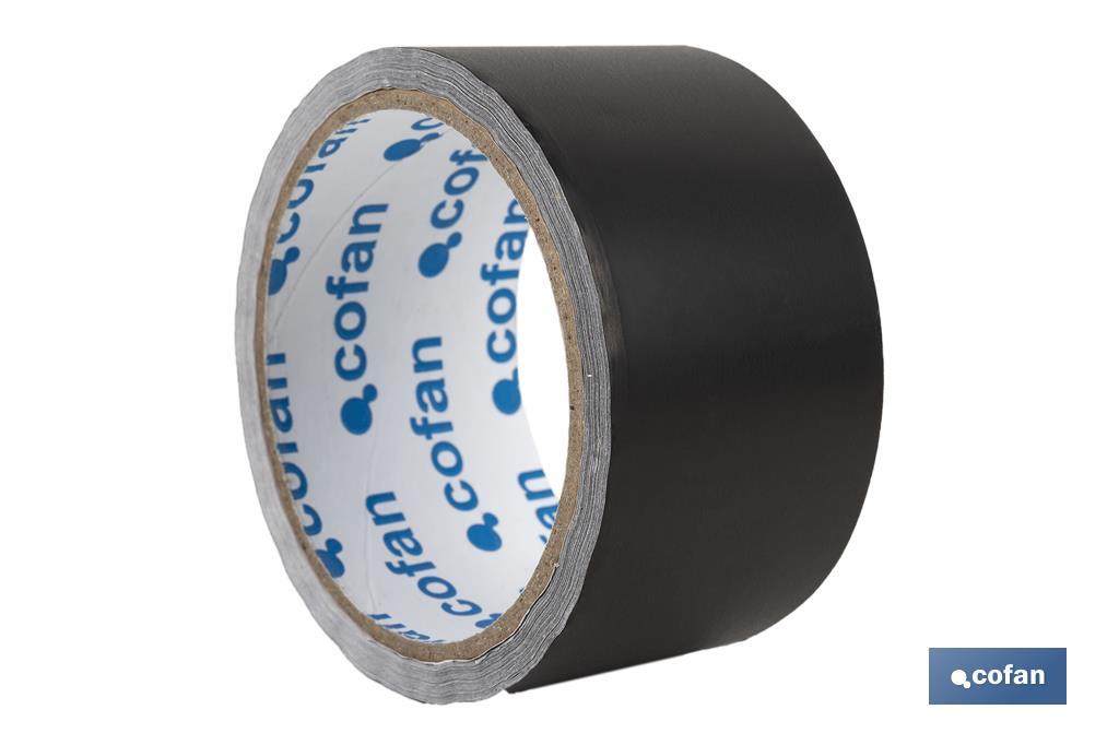 CINTA DE ALUMINIO NEGRA 30 MICRAS 50 MM X 10 M
