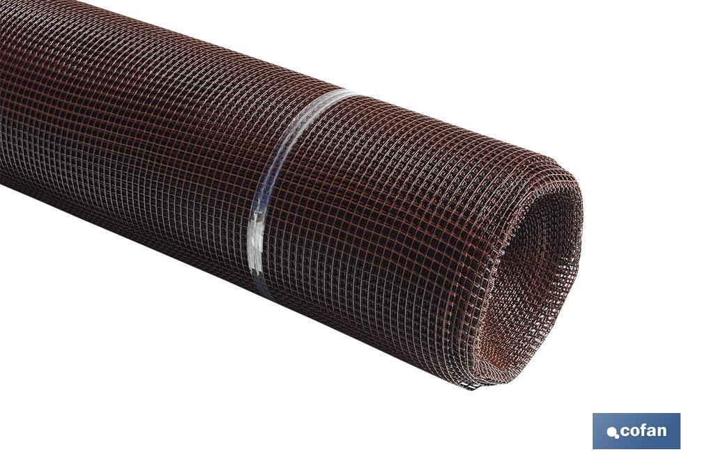 MALLA PLAST. CUADRADA JARDIN 10mm MARRON 1x25m