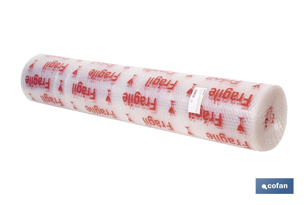 ROLLO DE PLÁSTICO DE BURBUJA FRÁGIL 40 G/M2, 1,2 X 10 M