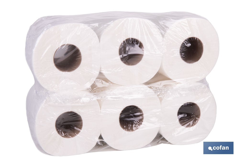 PAPEL SECAMANOS VIRGEN EXTRALAMINADO DE 2 CAPAS 90 M (6 ROLLOS)