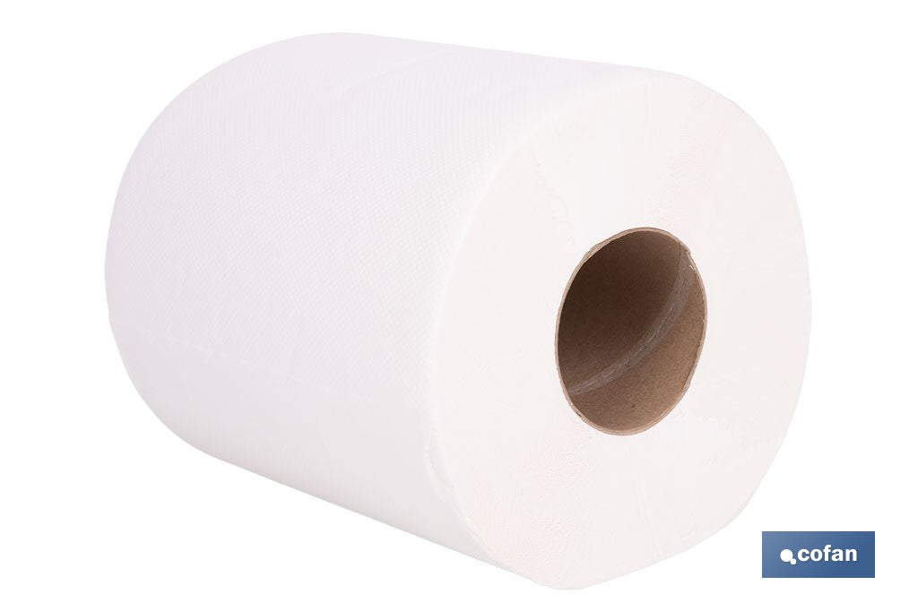 PAPEL SECAMANOS VIRGEN EXTRALAMINADO DE 2 CAPAS 90 M (6 ROLLOS)