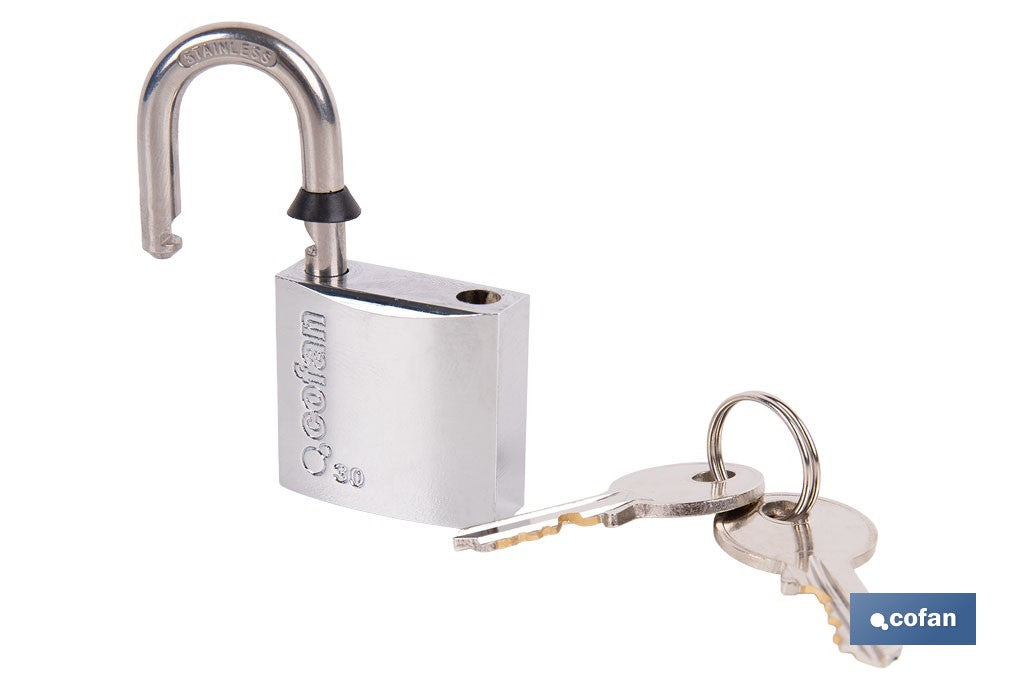 CANDADO INOXIDABLE QUALITY PLUS 30MM