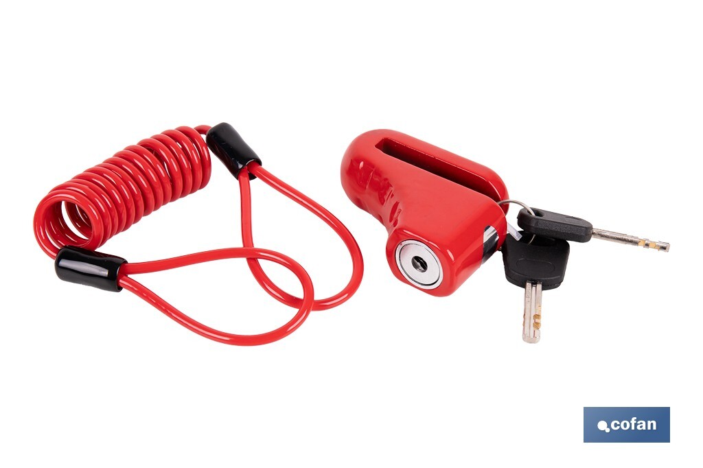 CANDADO DE FRENO DE DISCO BULÓN Ø5,5 MM CON CABLE