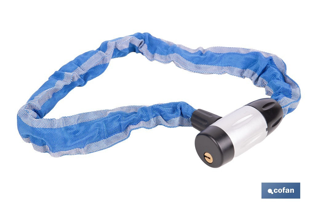 CANDADO DE CADENA ACERO CEMENTADO Ø6 MM CON FUNDA DE NYLON 900 MM