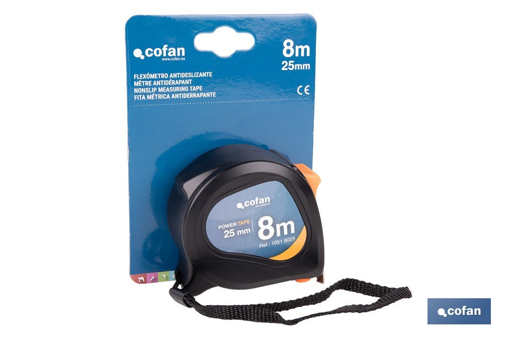 FLEXÓMETRO ANTIDESLIZANTE 25 MM X 8 M