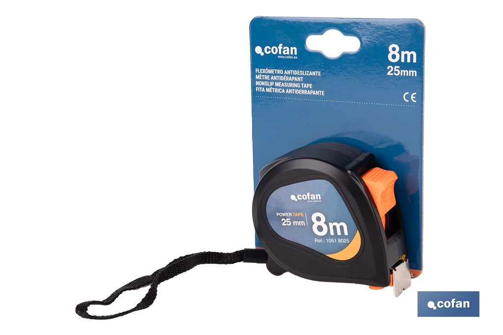 FLEXÓMETRO ANTIDESLIZANTE 25 MM X 8 M