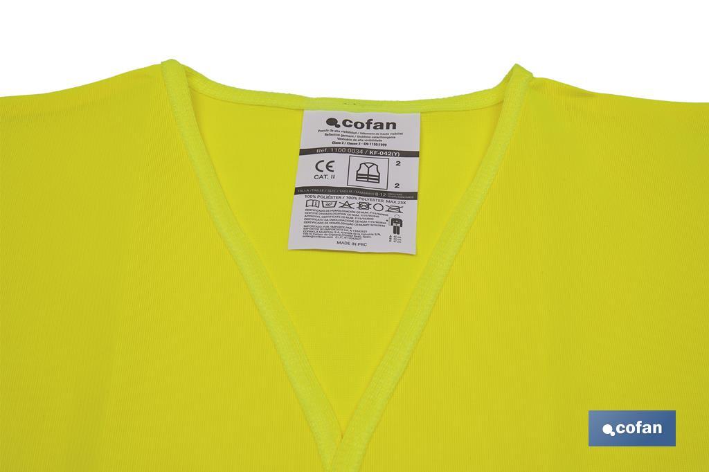 CHALECO AMARILLO REFLECTANTE P/NIÑOS