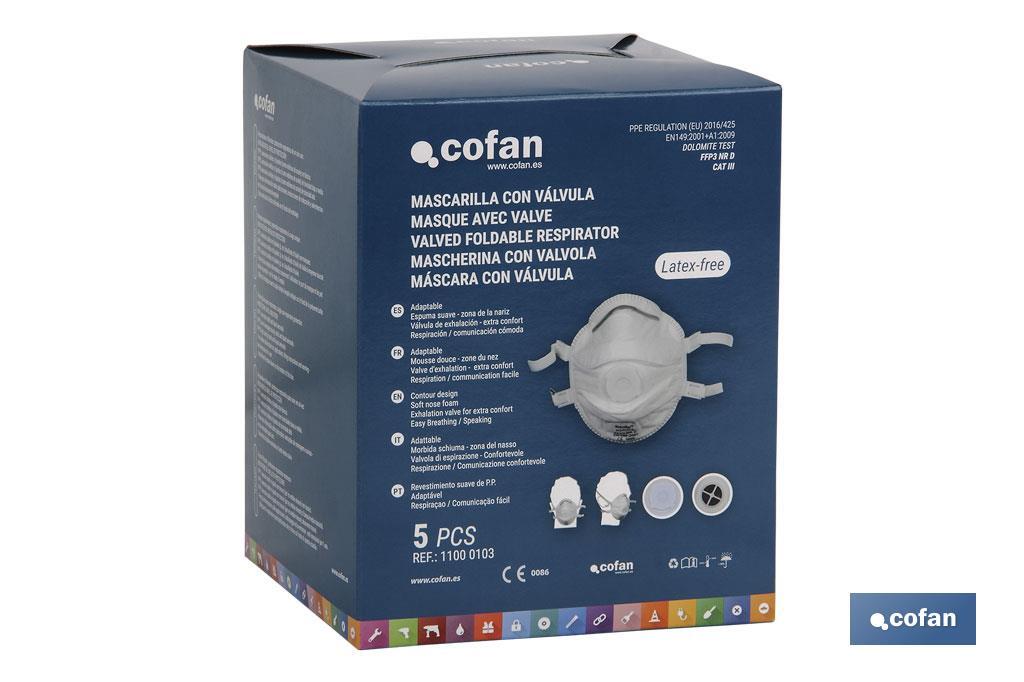 MASCARILLA PROTECCION C/VALVULA FFP3D