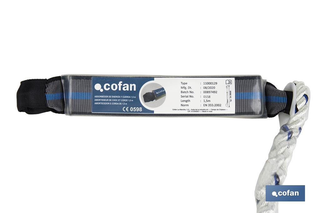 ABSORBEDOR DE ENERGÍA CON CUERDA 1,5 M
