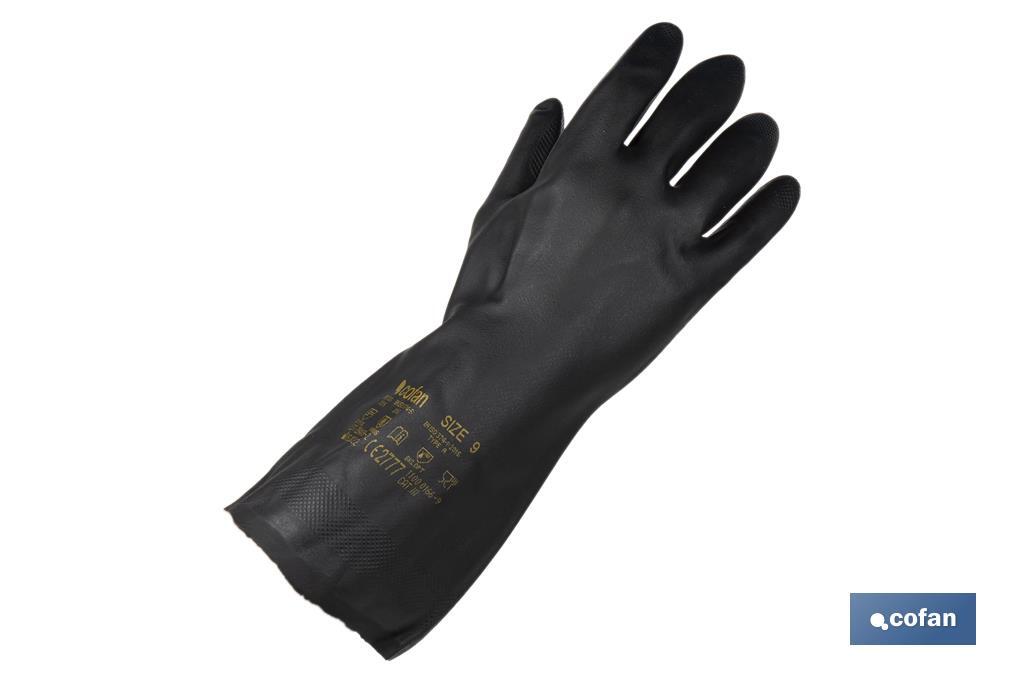 GUANTE NEGRO NEOPRENO 100% T 8